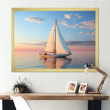 Sailboat Solitary Sail - Boat Sailing Canvas Wall Art