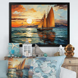 Sailboat Surreal Voyage - Transportation Canvas Wall Art