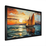 Sailboat Surreal Voyage - Transportation Canvas Wall Art