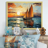 Sailboat Surreal Voyage - Transportation Canvas Wall Art