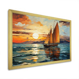 Sailboat Surreal Voyage - Transportation Canvas Wall Art