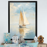 Sailboat Whispering Breezes I - Boat Sailing Canvas Wall Art