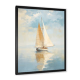 Sailboat Whispering Breezes I - Boat Sailing Canvas Wall Art