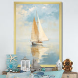 Sailboat Whispering Breezes I - Boat Sailing Canvas Wall Art