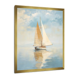 Sailboat Whispering Breezes I - Boat Sailing Canvas Wall Art
