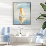 Sailboat Whispering Breezes I - Boat Sailing Canvas Wall Art