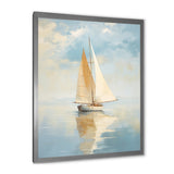 Sailboat Whispering Breezes I - Boat Sailing Canvas Wall Art