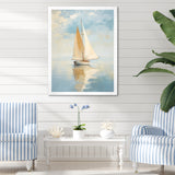 Sailboat Whispering Breezes I - Boat Sailing Canvas Wall Art
