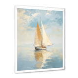 Sailboat Whispering Breezes I - Boat Sailing Canvas Wall Art