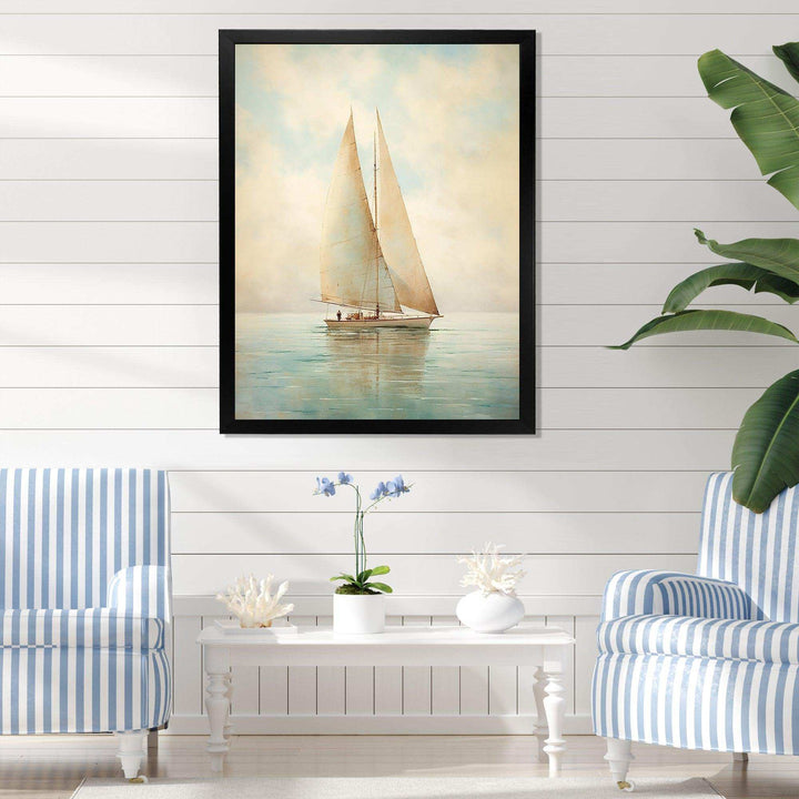 Sailboat Whispering Breezes II - Transportation Canvas Wall Art