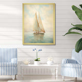 Sailboat Whispering Breezes II - Transportation Canvas Wall Art