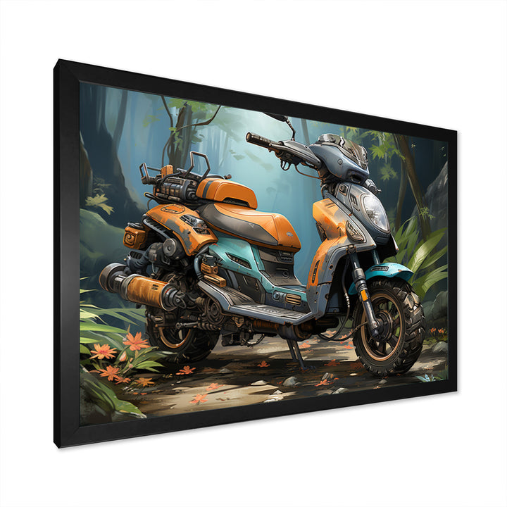 Scooter In Wild Adventure Seeker I - Scooter Canvas Wall Art
