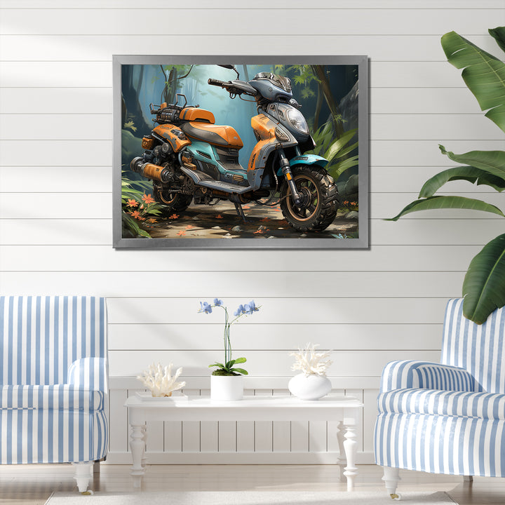 Scooter In Wild Adventure Seeker I - Scooter Canvas Wall Art