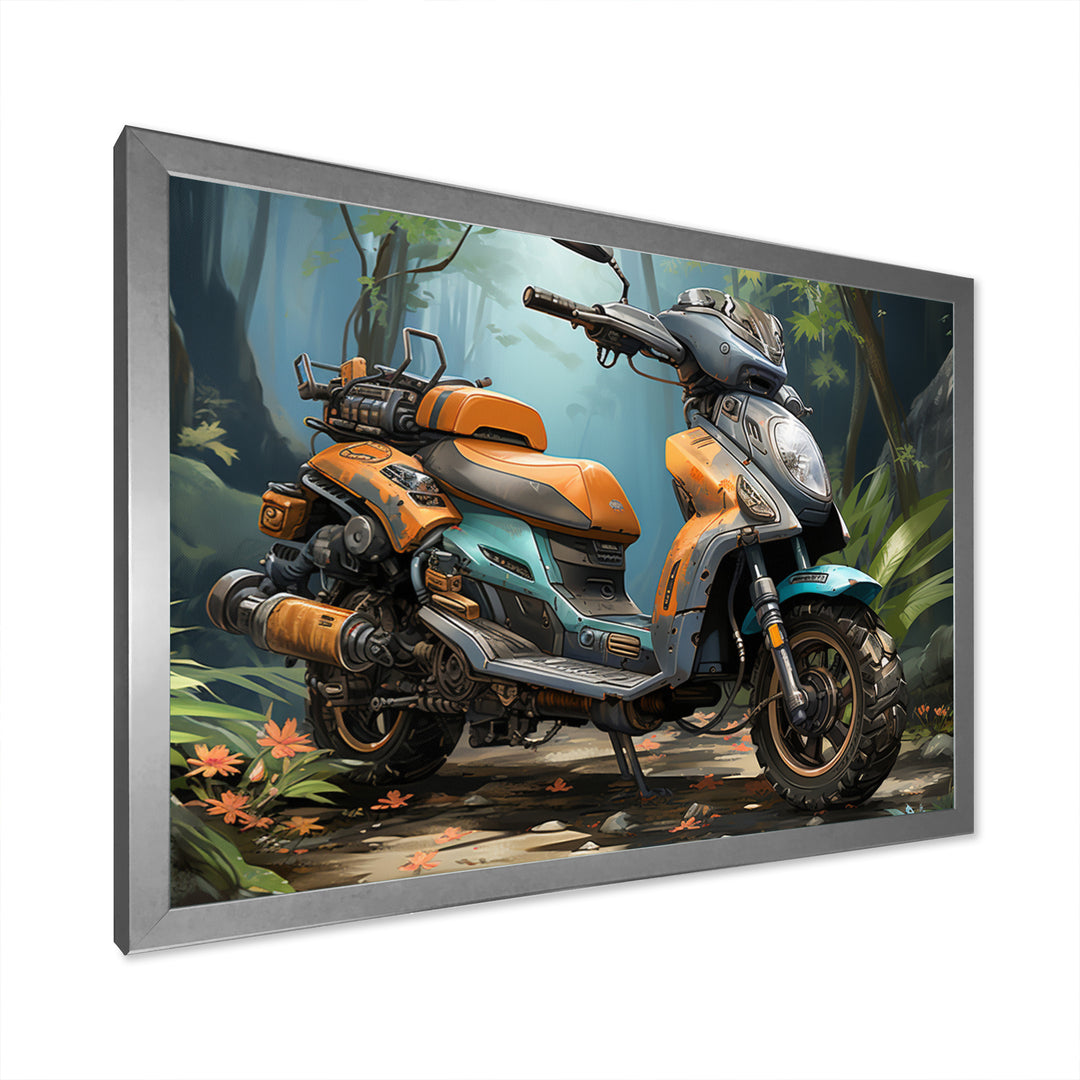 Scooter In Wild Adventure Seeker I - Scooter Canvas Wall Art