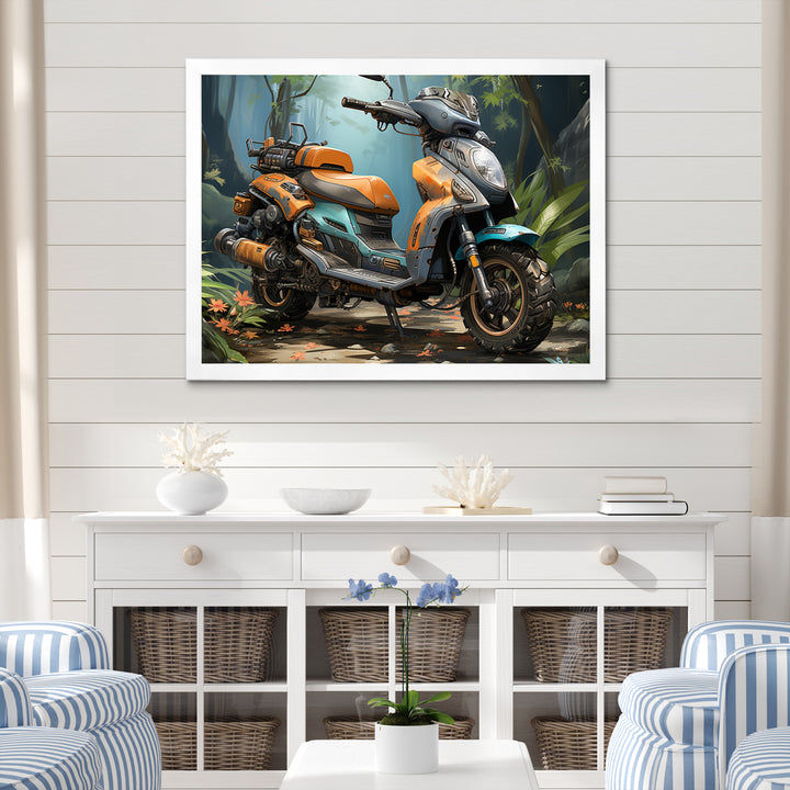 Scooter In Wild Adventure Seeker I - Scooter Canvas Wall Art