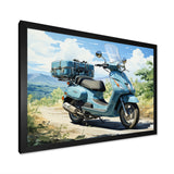 Blue Scooter All Purpose Utility - Scooter Canvas Wall Art