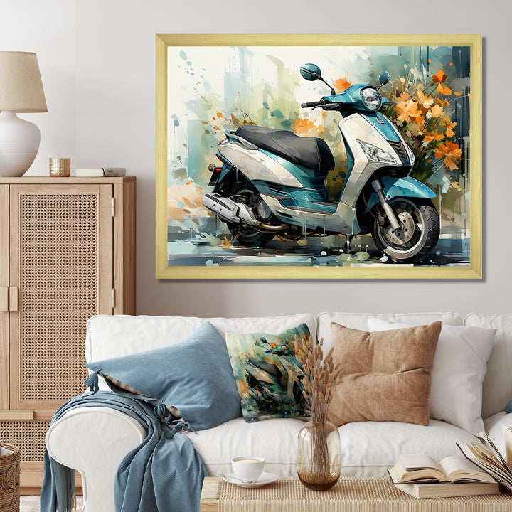 Scooter Business Class - Scooter Canvas Wall Art