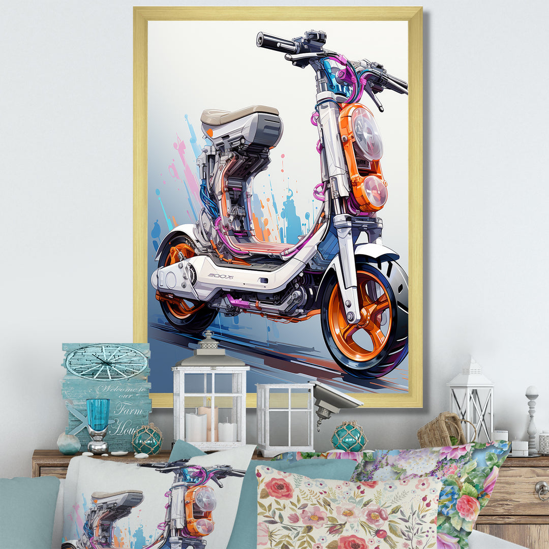 Scooter Compact Commuter I - Scooter Canvas Wall Art