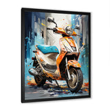 Coral Electric Glide Scooter - Scooter Canvas Wall Art