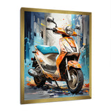 Coral Electric Glide Scooter - Scooter Canvas Wall Art