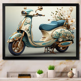 Golden Scooter Luxury Elegance - Scooter Canvas Wall Art