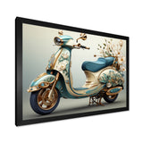 Golden Scooter Luxury Elegance - Scooter Canvas Wall Art