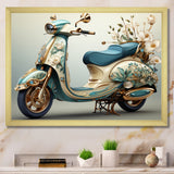 Golden Scooter Luxury Elegance - Scooter Canvas Wall Art