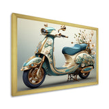 Golden Scooter Luxury Elegance - Scooter Canvas Wall Art