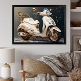 White Gold Scooter Luxury Elegance - Scooter Canvas Wall Art