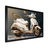 White Gold Scooter Luxury Elegance - Scooter Canvas Wall Art