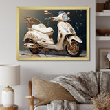 White Gold Scooter Luxury Elegance - Scooter Canvas Wall Art