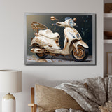 White Gold Scooter Luxury Elegance - Scooter Canvas Wall Art