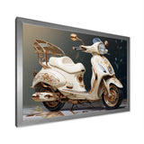 White Gold Scooter Luxury Elegance - Scooter Canvas Wall Art