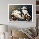 White Gold Scooter Luxury Elegance - Scooter Canvas Wall Art