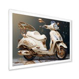 White Gold Scooter Luxury Elegance - Scooter Canvas Wall Art