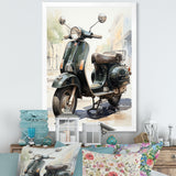 Scooter Retro Rider I - Scooter Canvas Wall Art