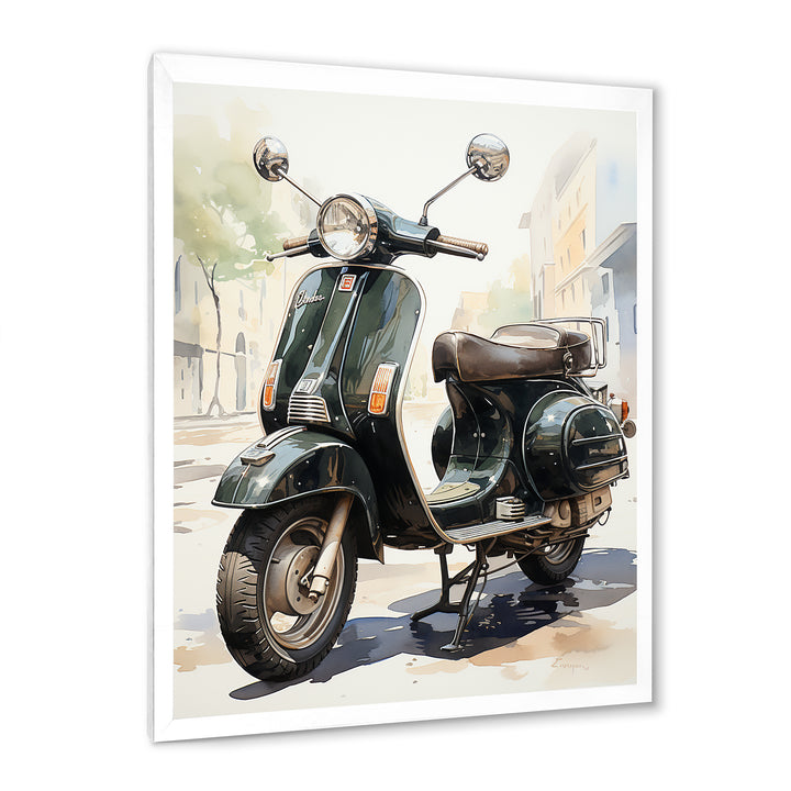 Scooter Retro Rider I - Scooter Canvas Wall Art