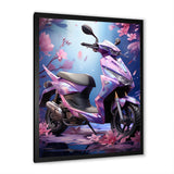 Purple Scooter Sporty Speedster - Scooter Canvas Wall Art