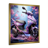 Purple Scooter Sporty Speedster - Scooter Canvas Wall Art