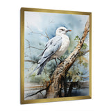 Seagull Coastal Guardian On Branch - Seagull Wall Art Prints