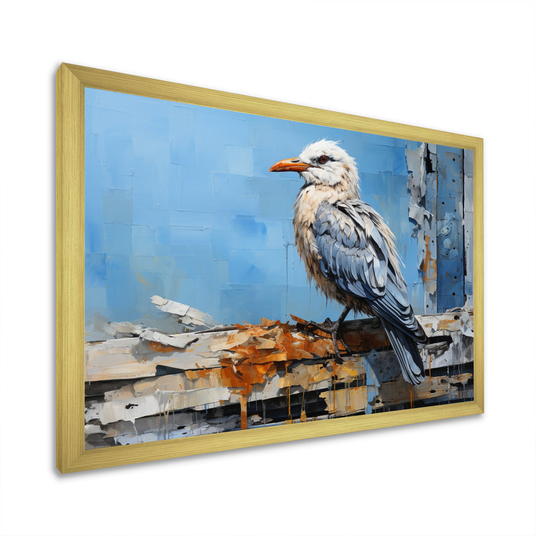 Seagull Coastal Guardian Collage - Multi-Color Seagull Wall Art