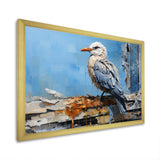 Seagull Coastal Guardian Collage - Multi-Color Seagull Wall Art