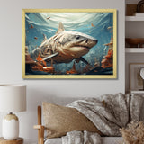Shark Coastal Guardian - Multi-Color Shark Wall Art