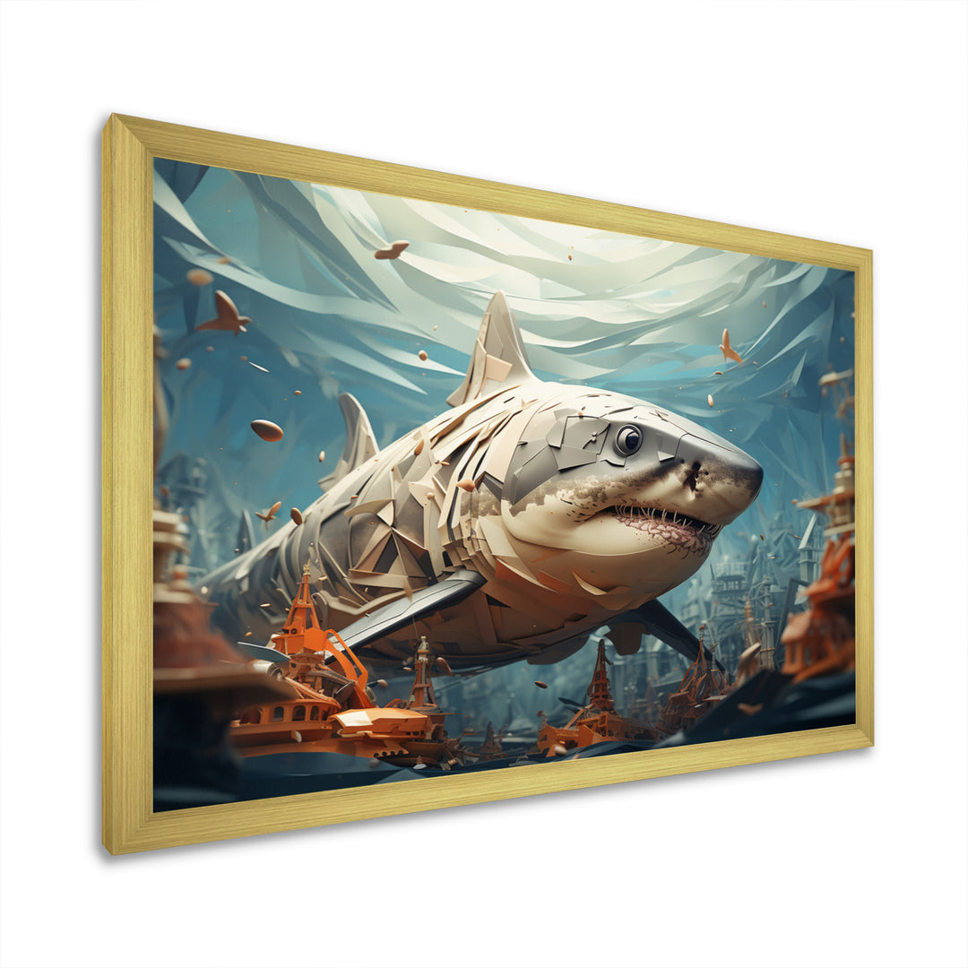 Shark Coastal Guardian - Multi-Color Shark Wall Art
