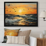 Seagulls At Beach Sunset - Seagull Wall Decor