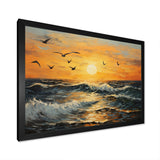 Seagulls At Beach Sunset - Seagull Wall Decor