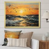 Seagulls At Beach Sunset - Seagull Wall Decor