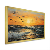 Seagulls At Beach Sunset - Seagull Wall Decor