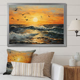 Seagulls At Beach Sunset - Seagull Wall Decor