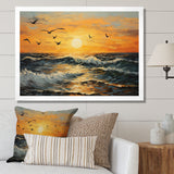 Seagulls At Beach Sunset - Seagull Wall Decor